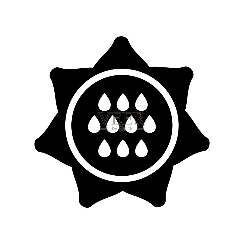 向日葵轮廓标志蔬菜图标图标素材