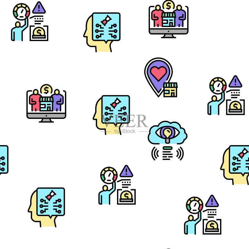 启动业务创意无缝发布图标素材