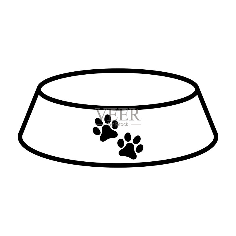 宠物食品标志碗形图标图标素材