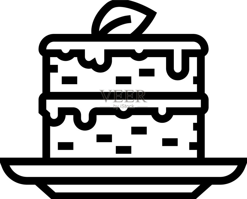 胡萝卜蛋糕配料线条图标图标素材