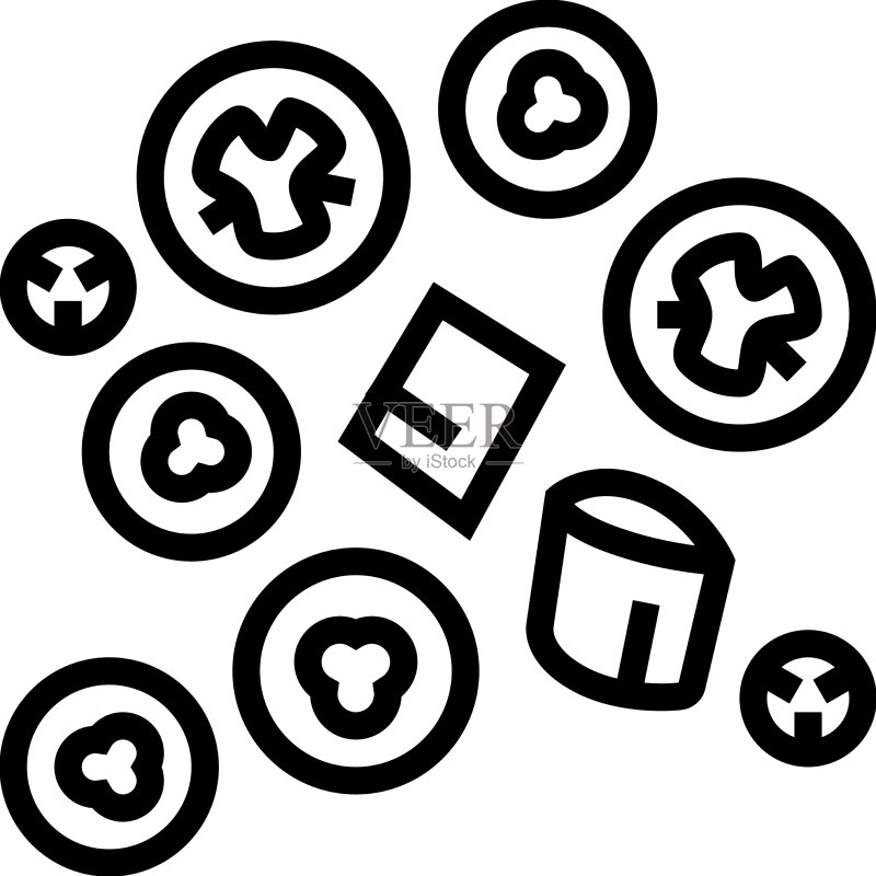 辣椒线性图标图标素材