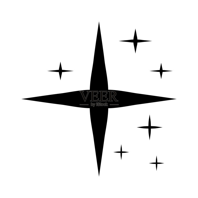 闪耀星星眨眼星星闪耀图标图标素材