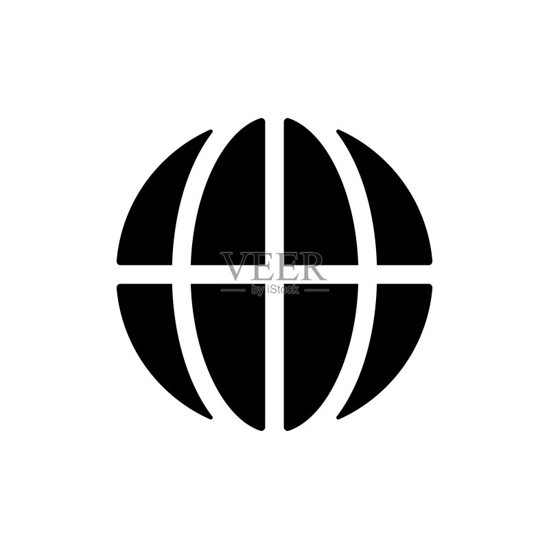地球黑色glyph UI图标图标素材
