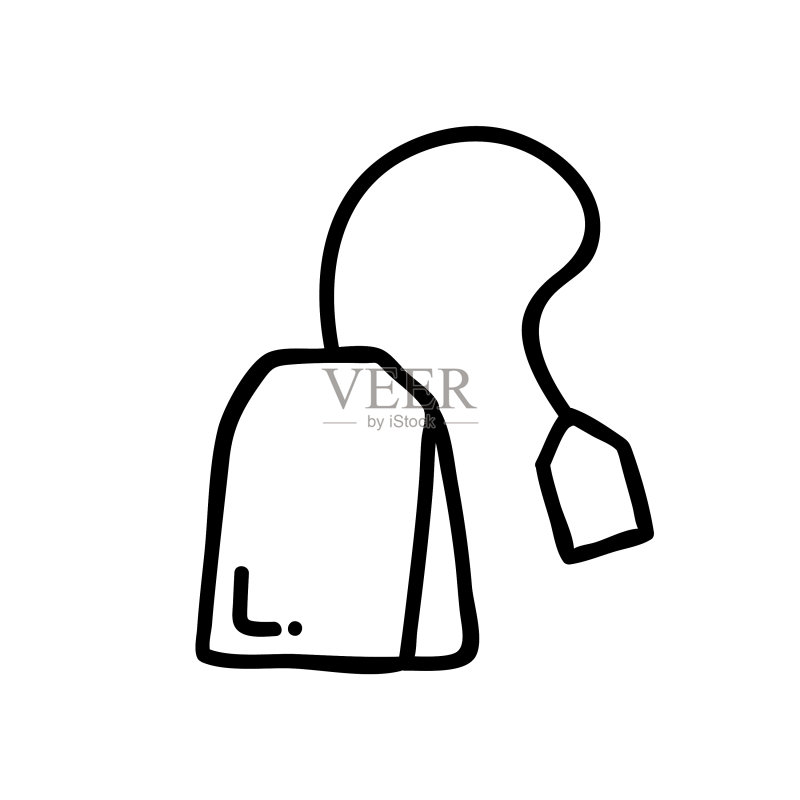 细线茶包图标图标素材