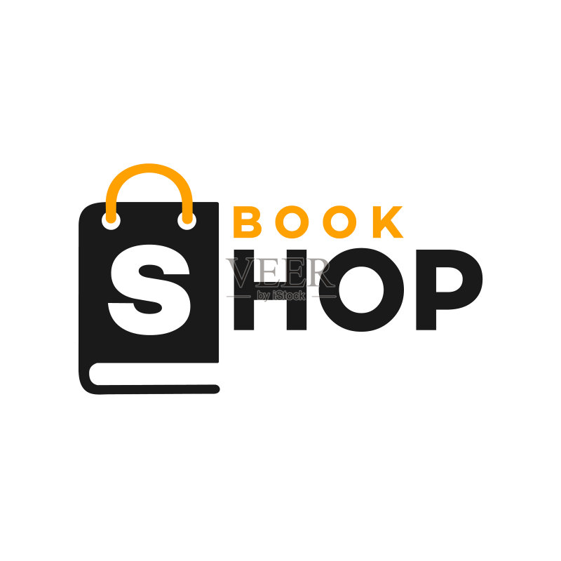 书店logo模板设计插画图片素材