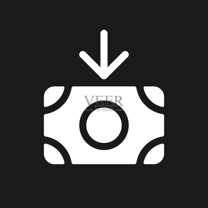 入站现金深色模式Glyph UI图标图标素材