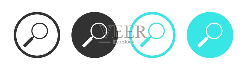 编辑放大镜图标矢量图图标素材