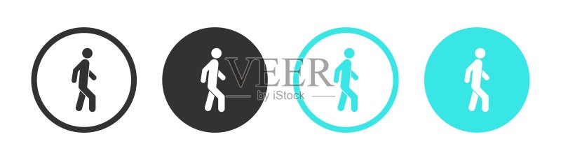 行走男人编辑图标矢量图图标素材