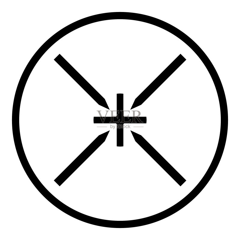 光学瞄准镜扁平图标图标素材