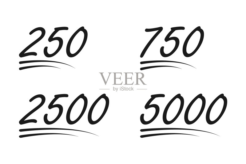 祝贺数字字母集合图标素材