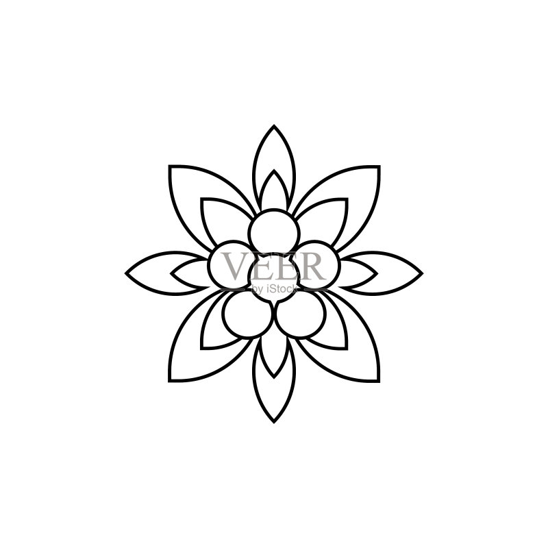 花朵绘画设计图标素材