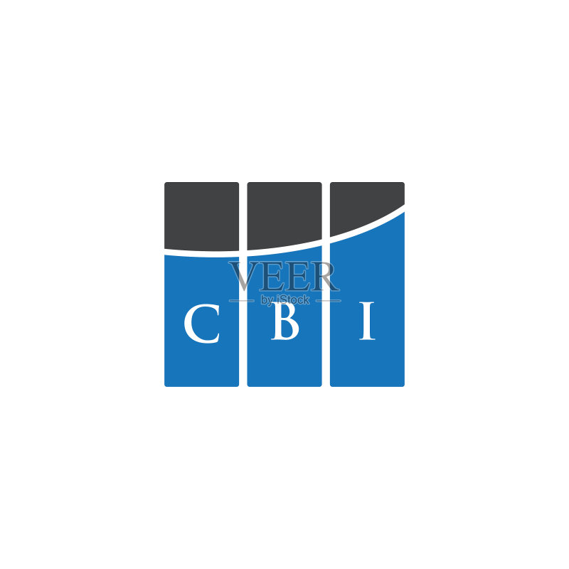 黑色背景上的CBI字母标志设计图标素材