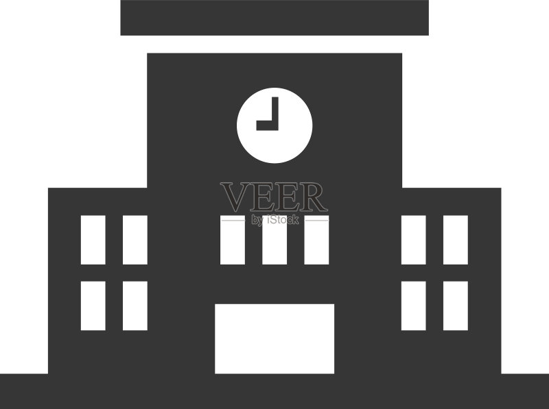 学校建筑外观图标图标素材