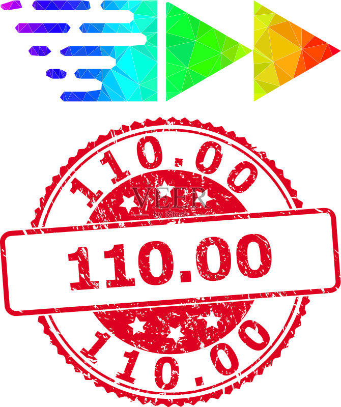 带三角形的圆形橡胶11000印章图标素材