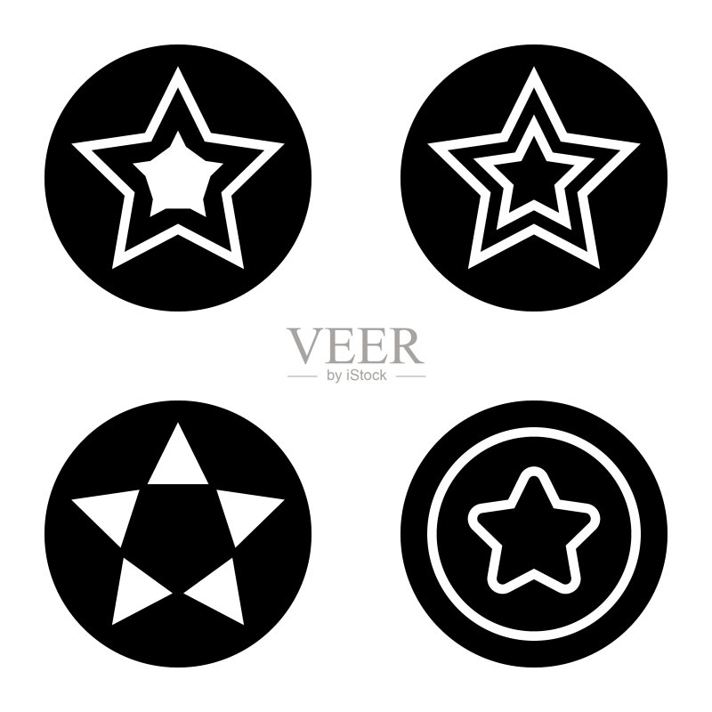 Stars1sg平面图标被隔离在白色上图标素材