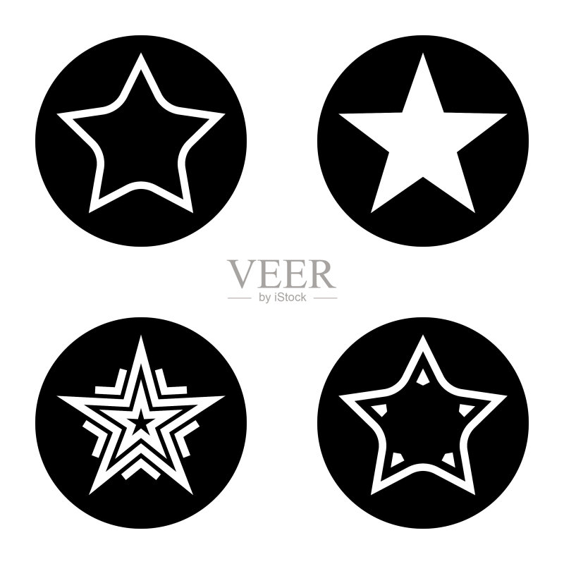 Stars1sg平面图标被隔离在白色上图标素材