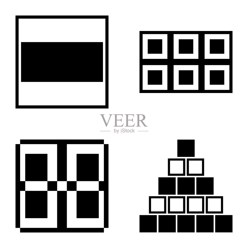 Square2平面图标被隔离在白色背景上图标素材