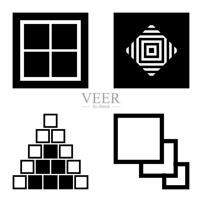 Square2平面图标被隔离在白色背景上图标素材