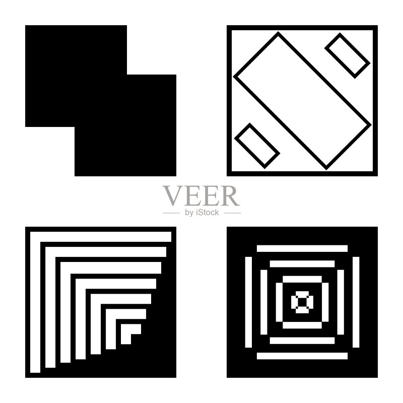 Square2平面图标被隔离在白色背景上图标素材