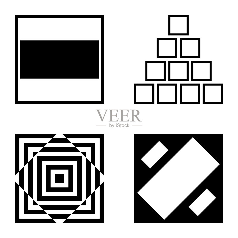 Square2平面图标被隔离在白色背景上图标素材