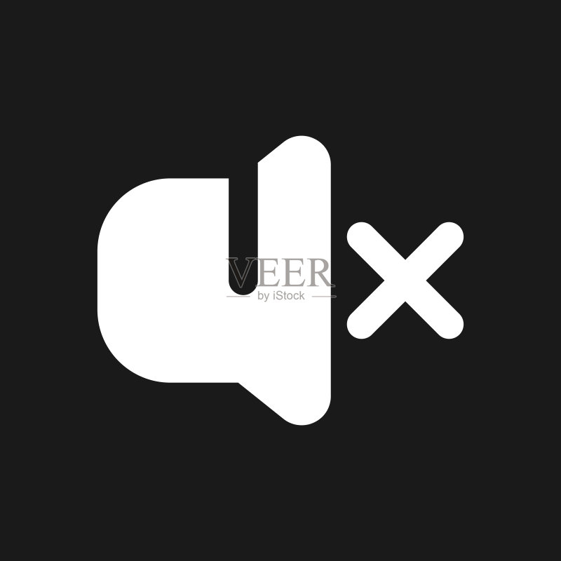关闭声音深色模式UI图标图标素材