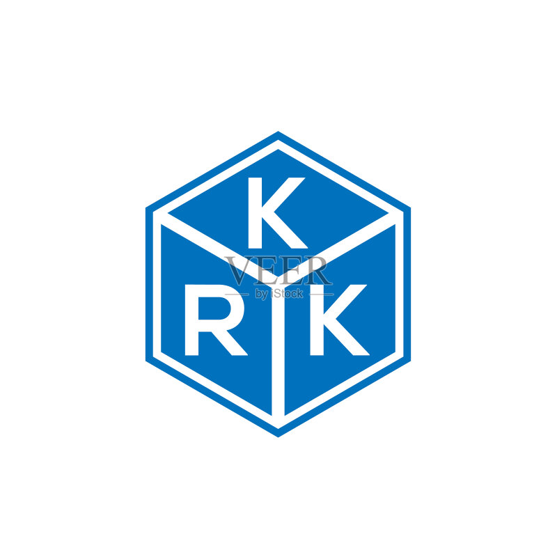 黑色背景上的XRK字母标志设计图标素材