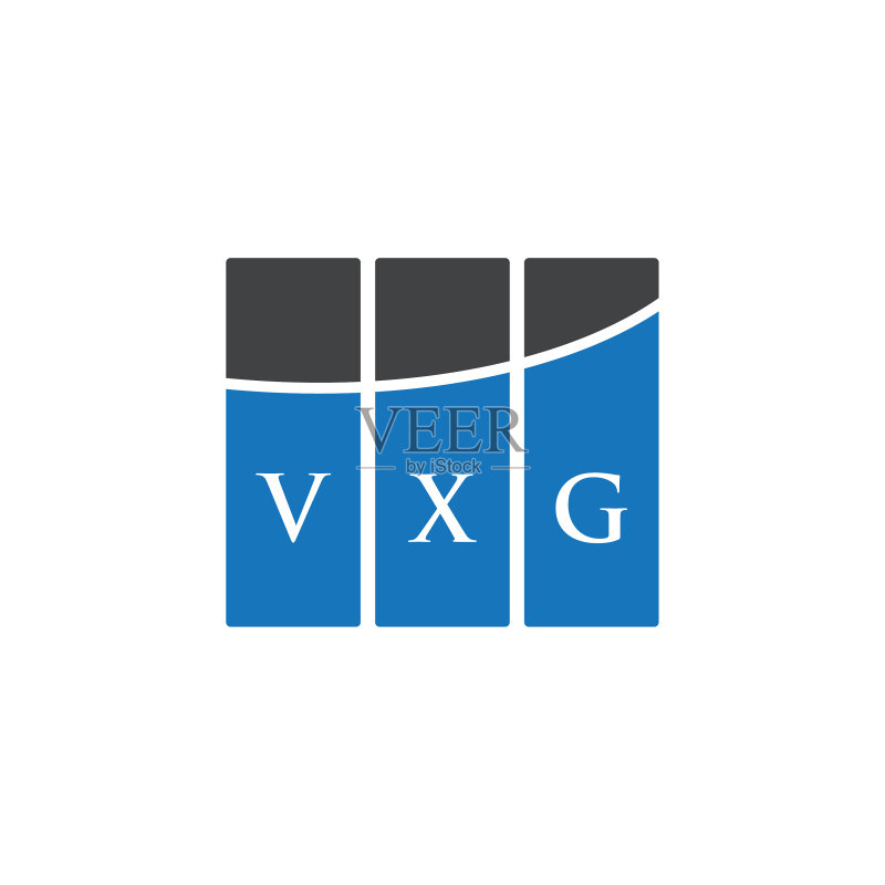白色背景上的Vxg字母标志设计图标素材
