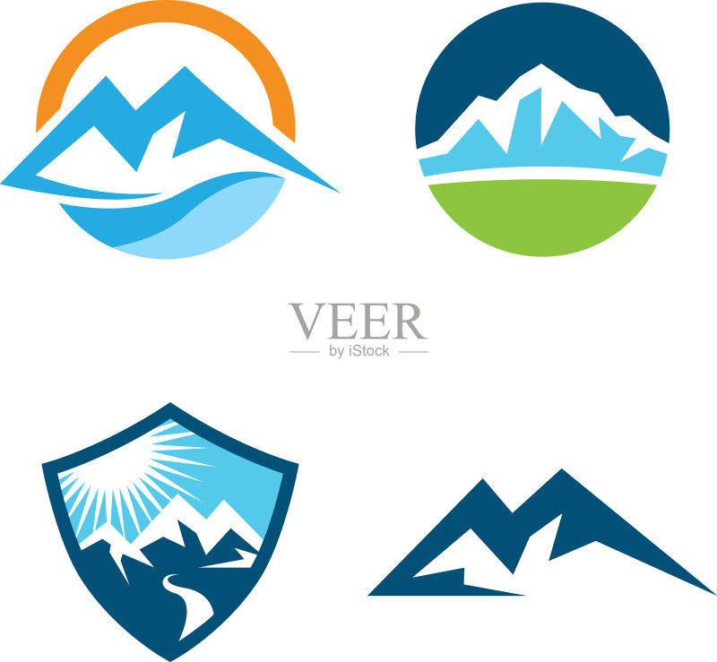 山峰Logo图案图标素材