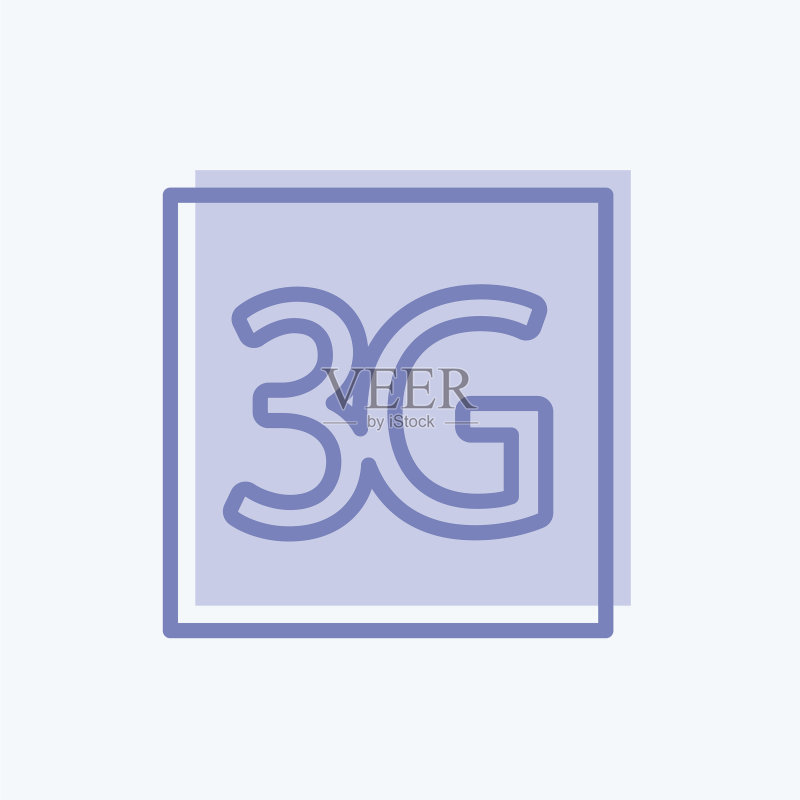 适用于移动App的双色3G图标图标素材