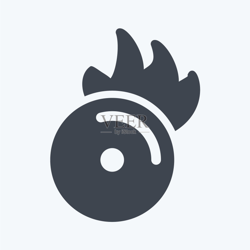 火焰CD音乐符号图标图标素材