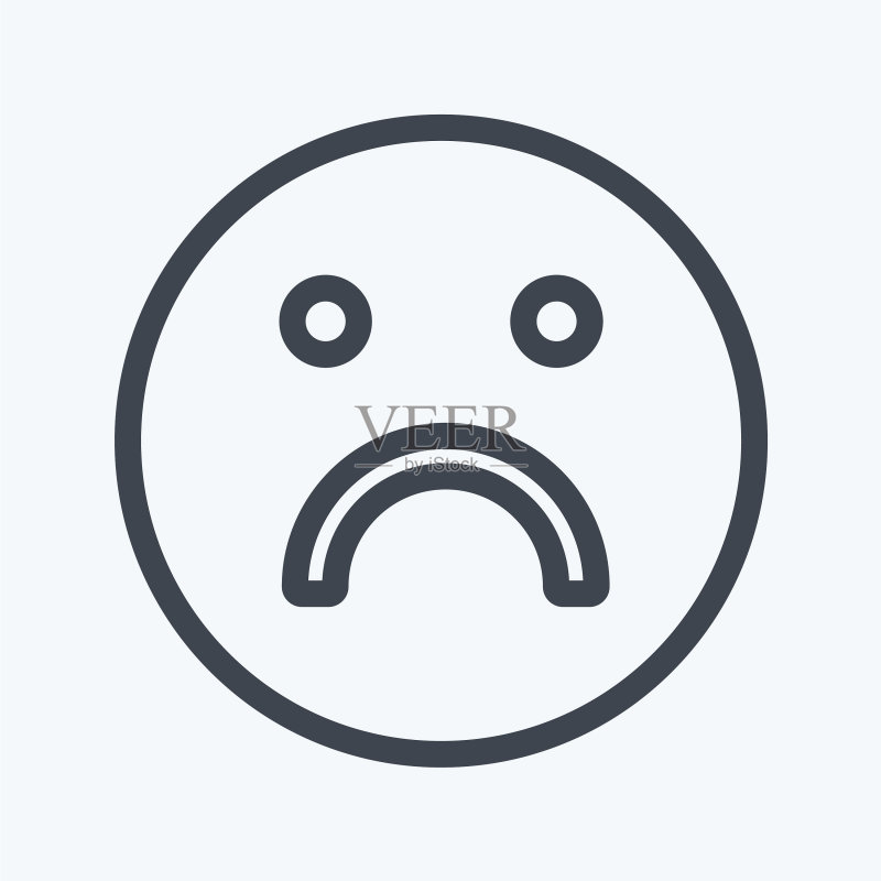 图标表情悲伤适合表情符号图标素材