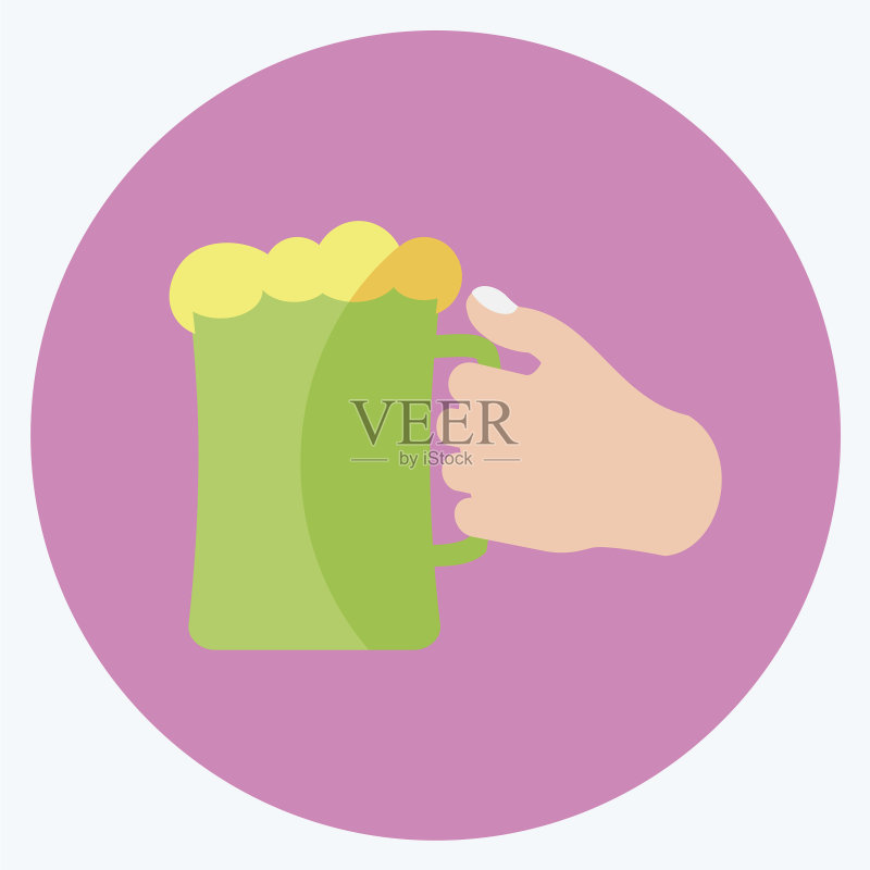手持啤酒杯图标图标素材