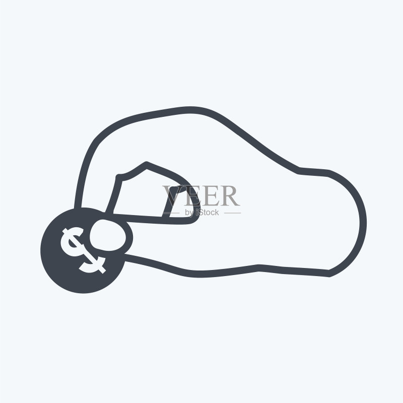 手持硬币图标图标素材