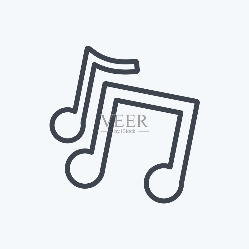 派对音乐线性图标图标素材