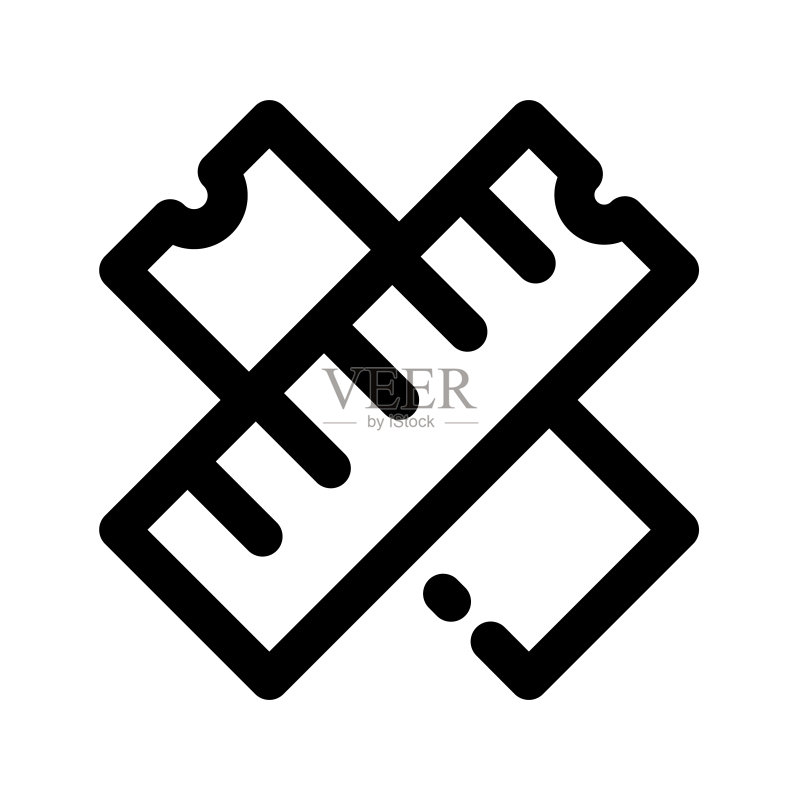 尺子图标的矢量图形插画图标素材
