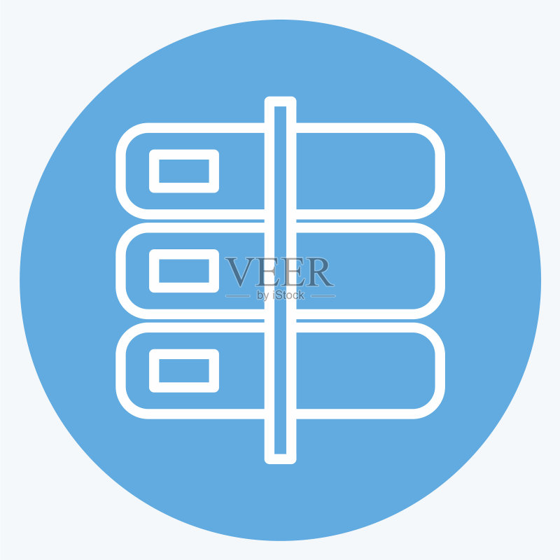 适用于移动App的蓝色图标存储符号图标素材
