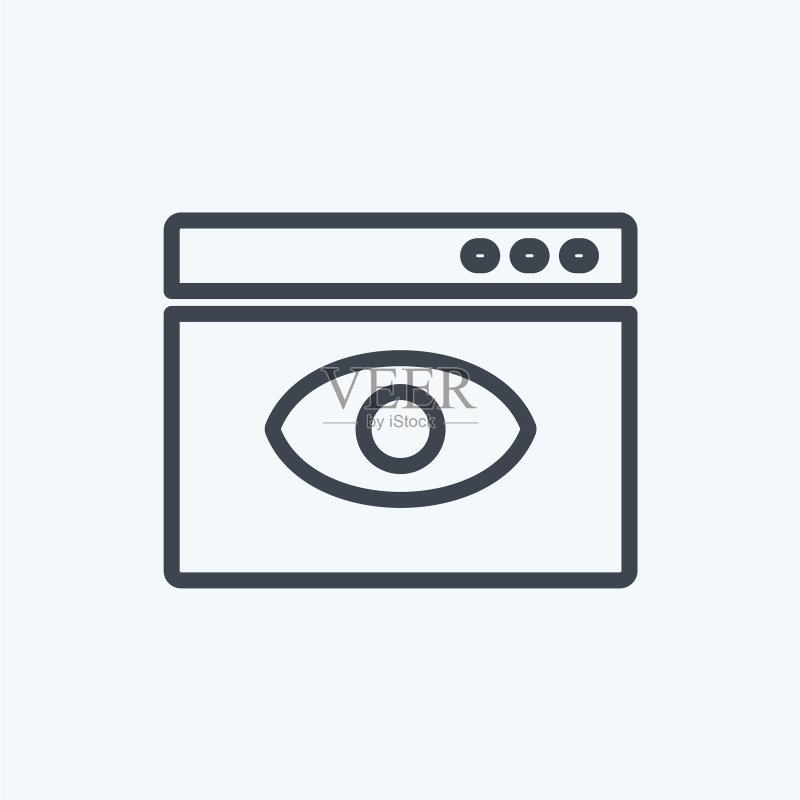 适用于IT服务的Web可见性图标图标素材