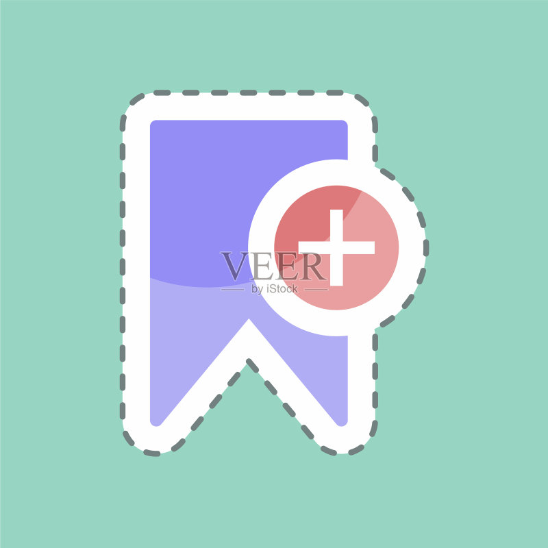 适合用户的贴纸线条切割书签图标素材