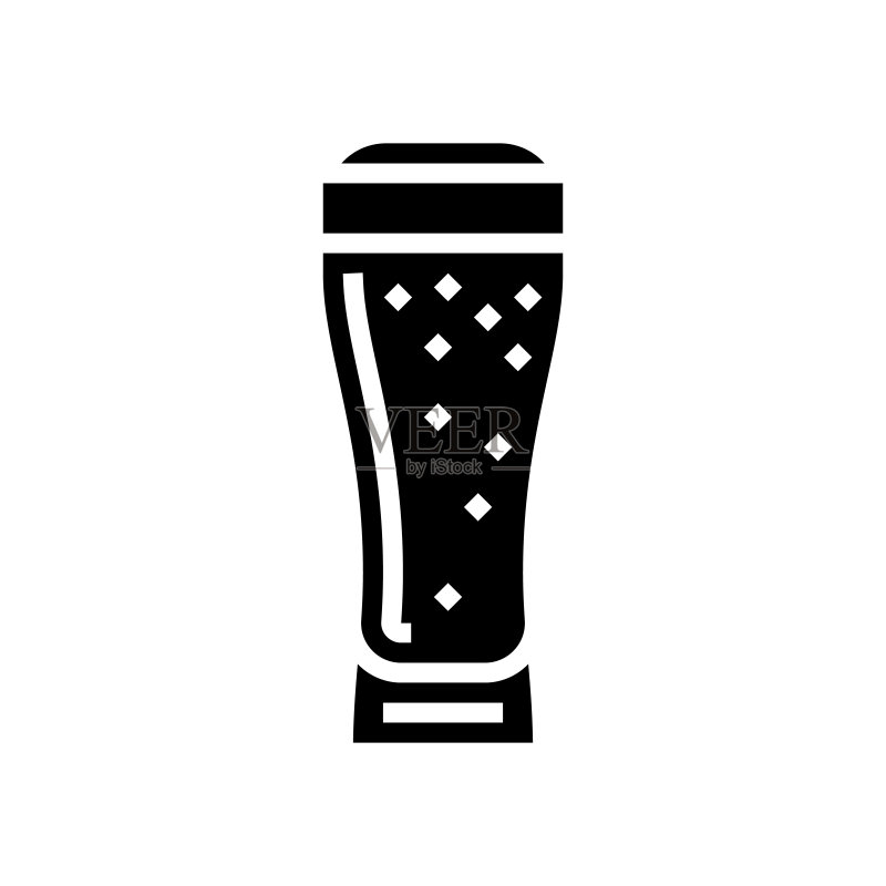 印度淡色艾尔啤酒杯标志矢量图图标素材