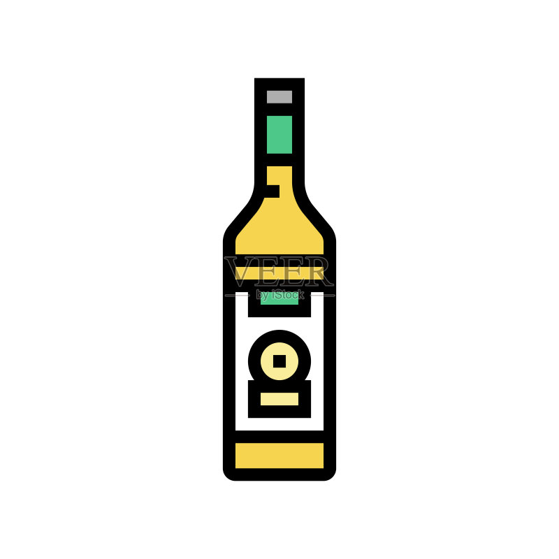 菠萝色糖浆图标矢量图图标素材