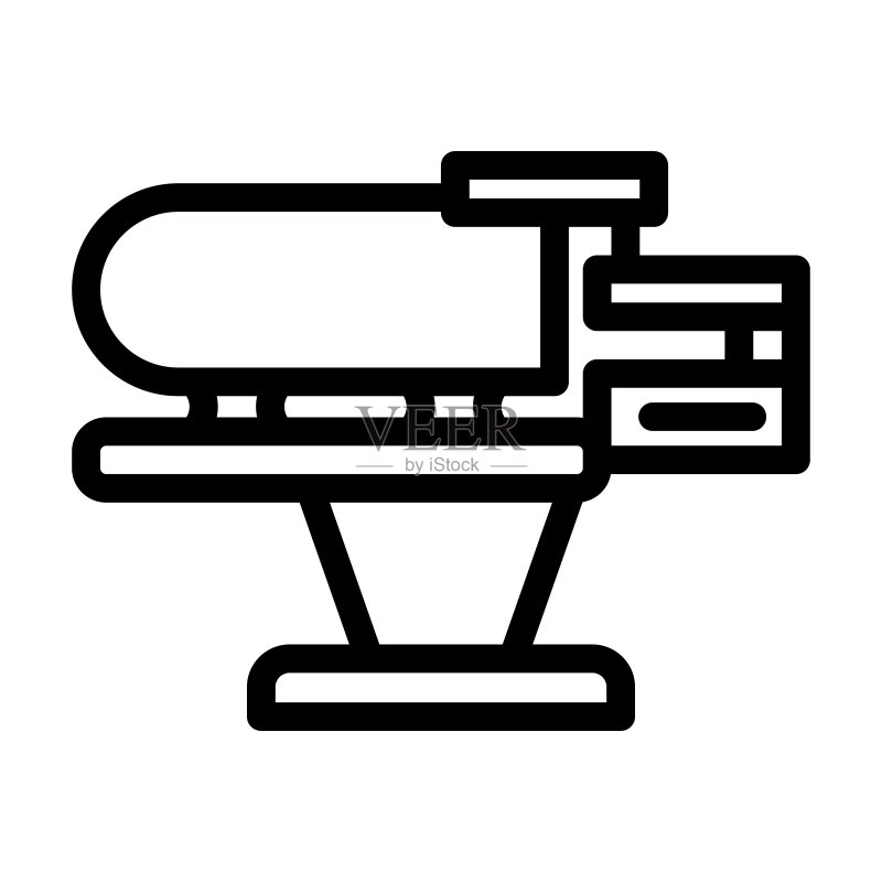 蒸汽发生器加热台线条图标矢量插图图标素材