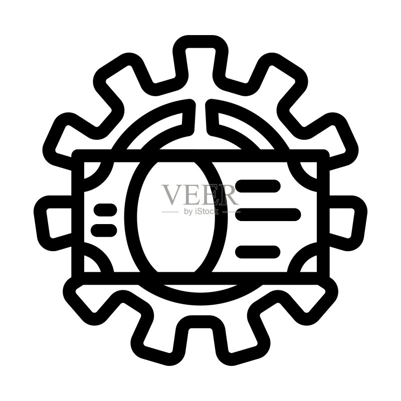 工业利润线图标矢量图图标素材