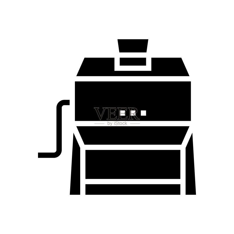 摇奖机图标矢量插图图标素材
