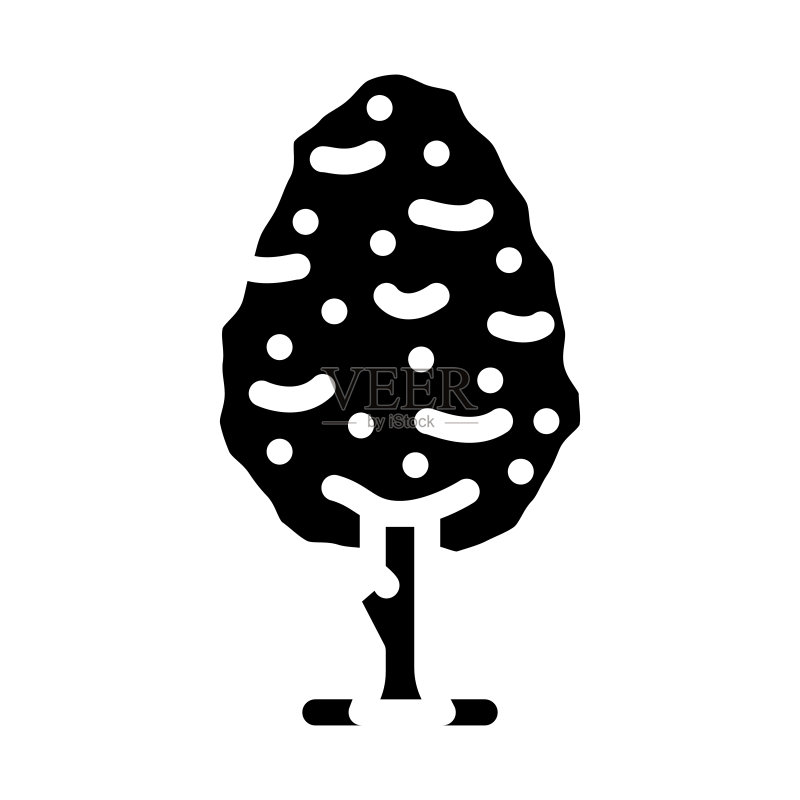 梨树字形图标矢量插图图标素材