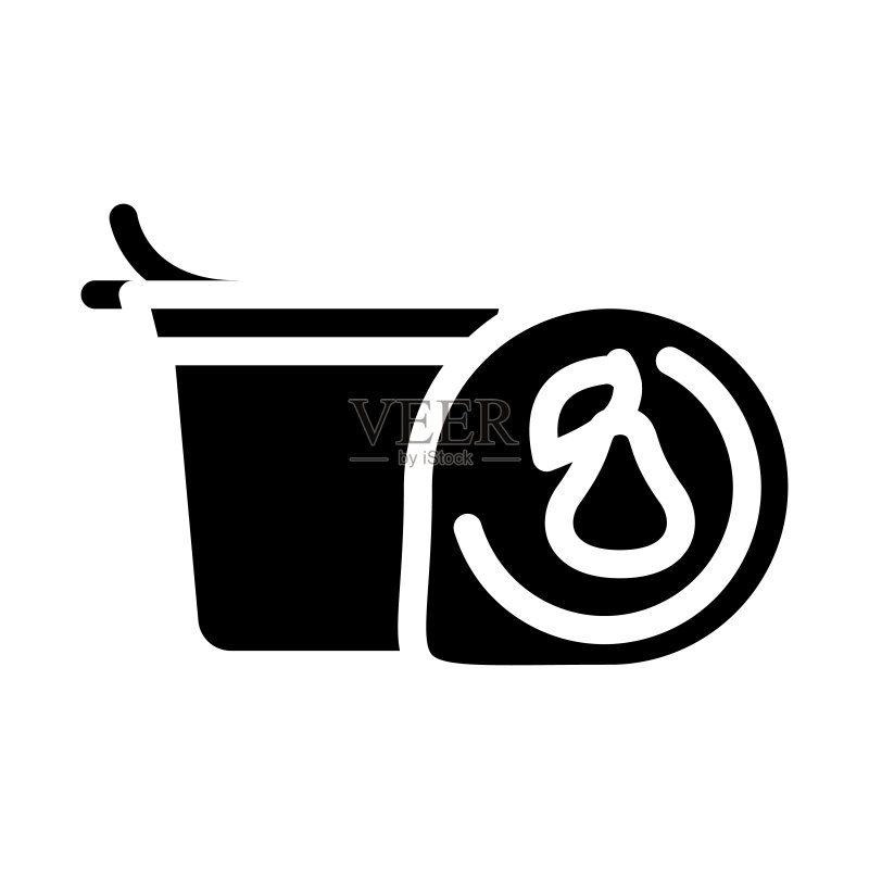 珍珠杯字形图标矢量插图图标素材