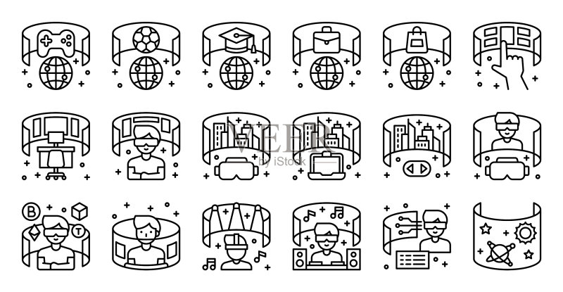 元宇宙相关图标合集图标素材