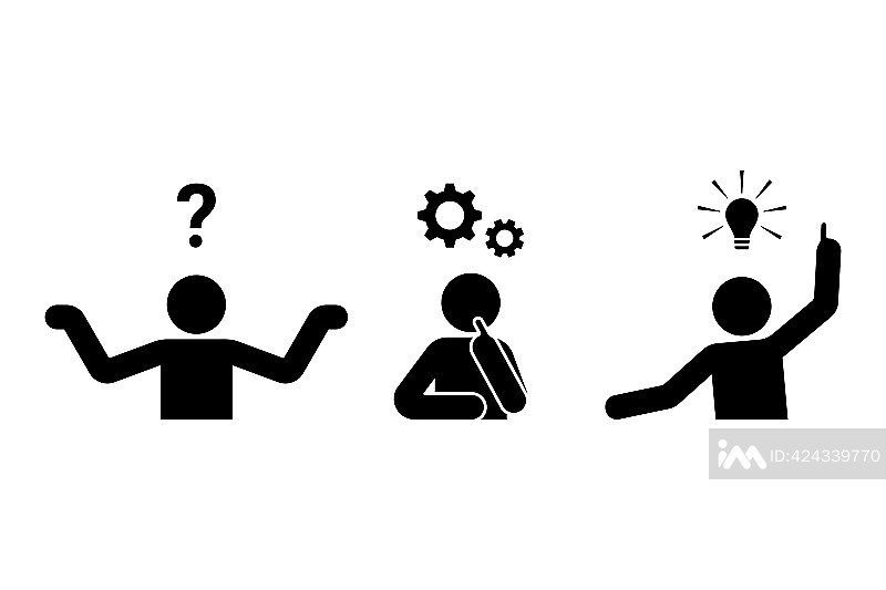 解决问题的小人矢量图图标素材
