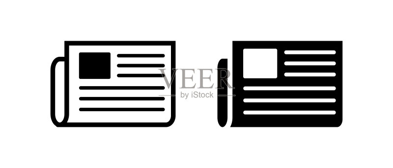 报纸图标集,新闻文章,矢量素材图标素材