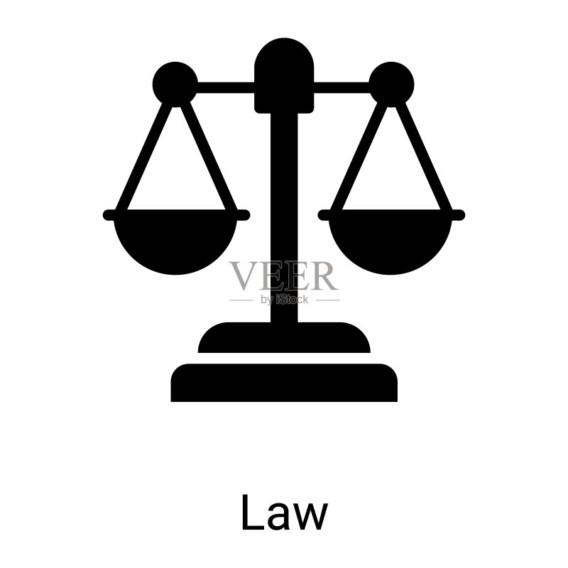 白色背景上的天平符号图标图标素材