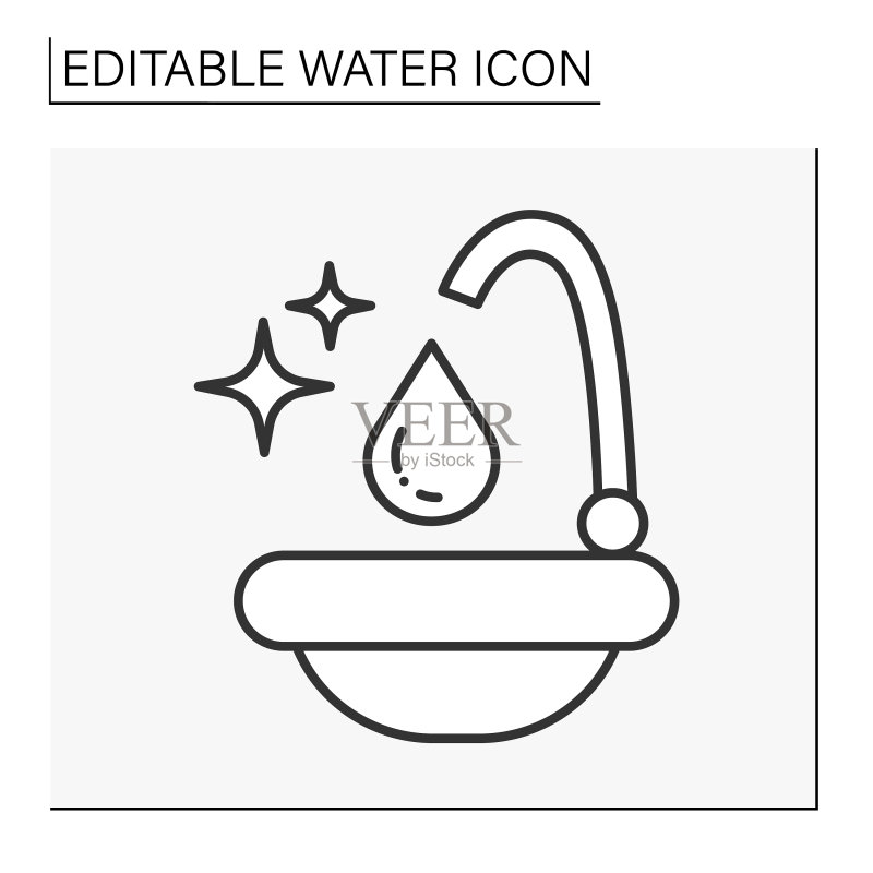 水滴线条图标图标素材